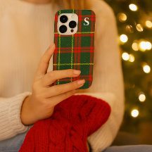 Red Grönt Tartan Play med Monogram