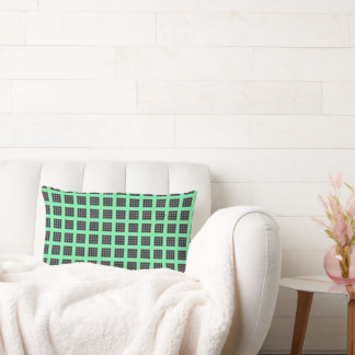 Red Grönt Twosided Checkered Mönster Livingroom Lumbarkudde