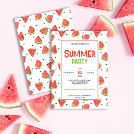 Red Grönt Watermelon Slices (sommarskiktet party) Inbjudningar