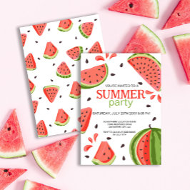 Red Grönt Watermelon Slices (sommarskiktet party) Inbjudningar