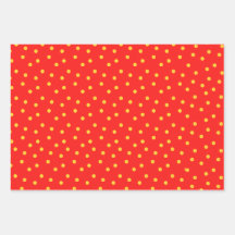 Red Grönt White Gult Polka Dot