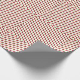 Red Grönt White Spegel Mönster Retro-jul Presentpapper