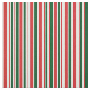 Red Grönt White Stripe Tyg