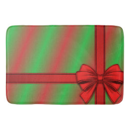 Red Grönt Wrapped Gift Helgdag Bath Mat Badrumsmatta