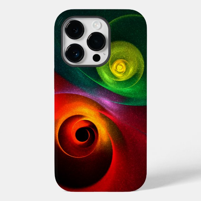 Red Grönt Yin Yang Modern Abstrakt Art Mönster #20 (Baksida)