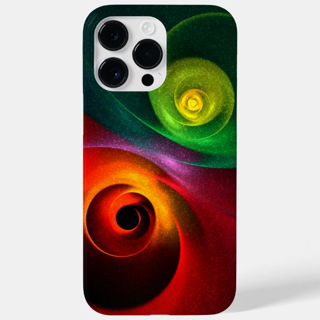 Red Grönt Yin Yang Modern Abstrakt Art Mönster #20 (Baksida)
