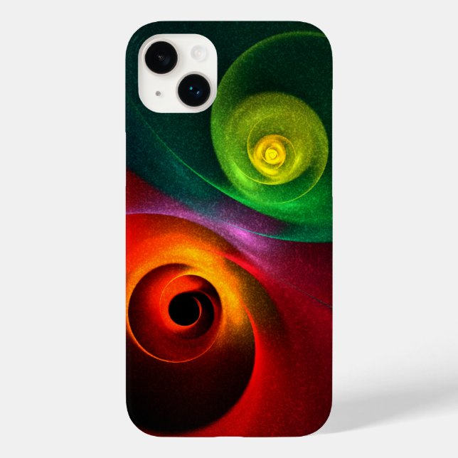 Red Grönt Yin Yang Modern Abstrakt Art Mönster #20 (Baksida)