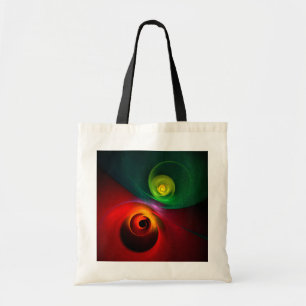 Red Grönt Yin Yang Modern Abstrakt Art Mönster #20 Tygkasse
