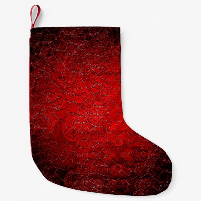 Red grunge struktur Black gradient Liten Julstrumpa (Framsidan)