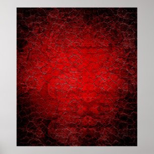 Red grunge struktur Black gradient Poster