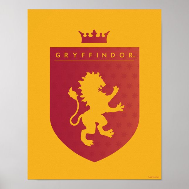 Red GRYFFINDOR™ Crowed Vapensköld Poster (Framsidan)