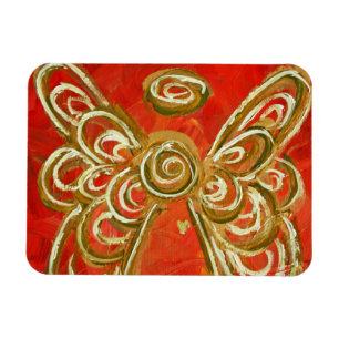 Red Guardian Angel Anpassningsbar Magnet Art Paint