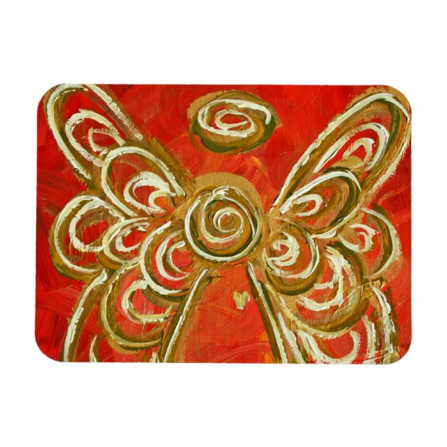 Red Guardian Angel Anpassningsbar Magnet Art Paint (Horisontell)