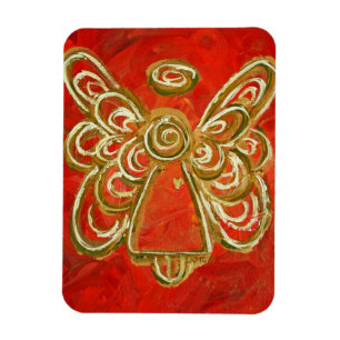 Red Guardian Angel Anpassningsbar Magnet Art Paint