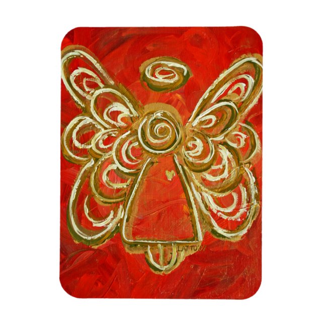 Red Guardian Angel Anpassningsbar Magnet Art Paint (Vertikal)