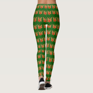 Red Guardian Angel Art Anpassningsbar Helgdag Legg Leggings