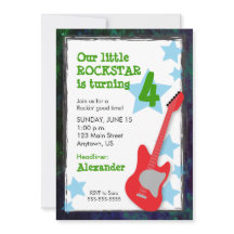 Red Guitar Boy's Rockstar Birthday