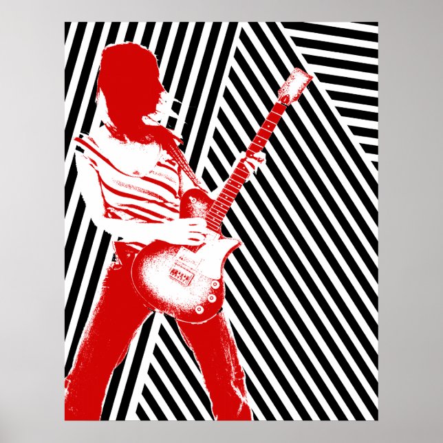 Red Guitarist Poster (Framsidan)