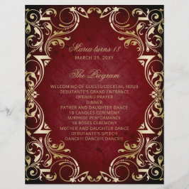 Red Guld 18 Candles and Ro Ceremony Programme