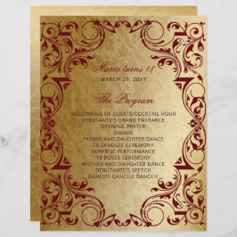 Red Guld 18 Candles and Ro Ceremony Programme