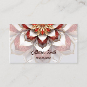 Red Guld 3D Mandala Visitkort
