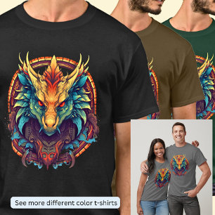 Red Guld Aqua Dragon Head T Shirt