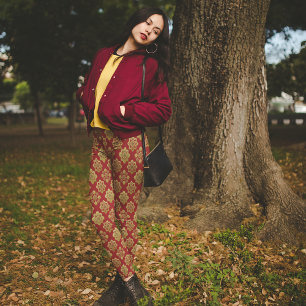 Red Guld Arabesque jul Pajama Byxor