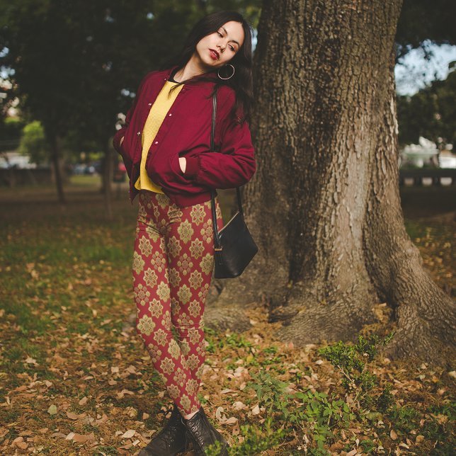 Red Guld Arabesque jul Pajama Byxor (Skapare uppladdad)