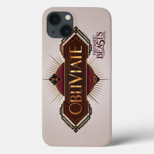 Red & Guld Art Deco Obliviate Spell Graphic