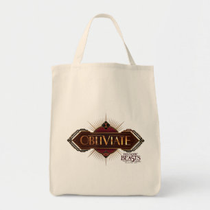 Red & Guld Art Deco Obliviate Spell Graphic Tygkasse