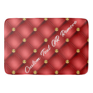 Red Guld Bath Mat med Anpassningsbar Text Badrumsmatta