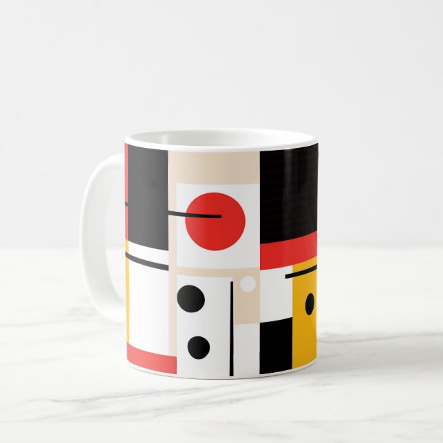 Red, Guld, Black and White KC Mugg - Design 3 (Framsida vänster)