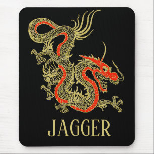 Red Guld Black Fantasy Chinese Dragon Musmatta