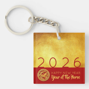 Red Guld Chinese Horse papper-cut 2026 ASqK