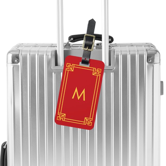 Red guld Classic art deco Bagagebricka (Skapare uppladdad)