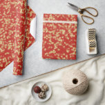 Red Guld Confetti Möhippa Presentpapper<br><div class="desc">Red Guld Confetti Abstrakt Party Möhippa eller födelsedag</div>