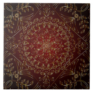 Red Guld Decorative Ceramic Tile Kakelplatta