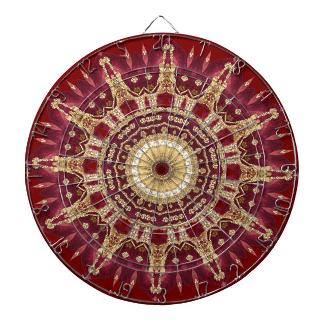Red Guld Decorative Dartboard Darttavla (Framsidan)