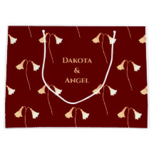 Red Guld Flower Couples Romantic