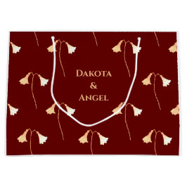 Red Guld Flower Couples Romantic