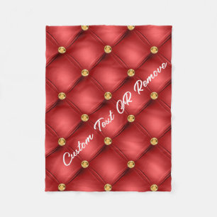 Red Guld Gemstone Tuft Fleece Blanket Anpassningsb
