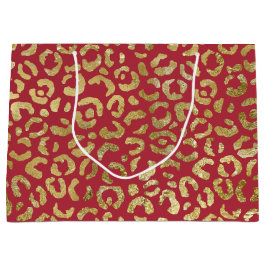Red Guld Glam Leopard Skriv ut