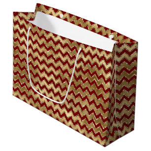 Red Guld Glam Zigzag Rand jul