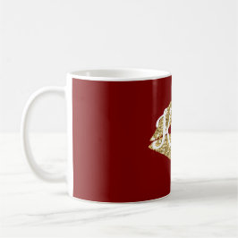Red Guld Glitter Läppar Flirty Kiss Mugg