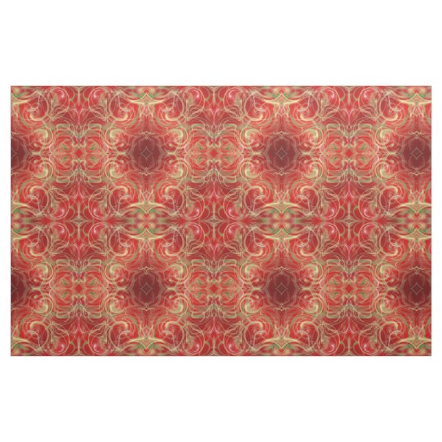 Red guld grönt Fabric, färglös textilvara Tyg (Fat Quarter)