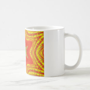 Red Guld Grönt Mandala Art Print Kaffemugg
