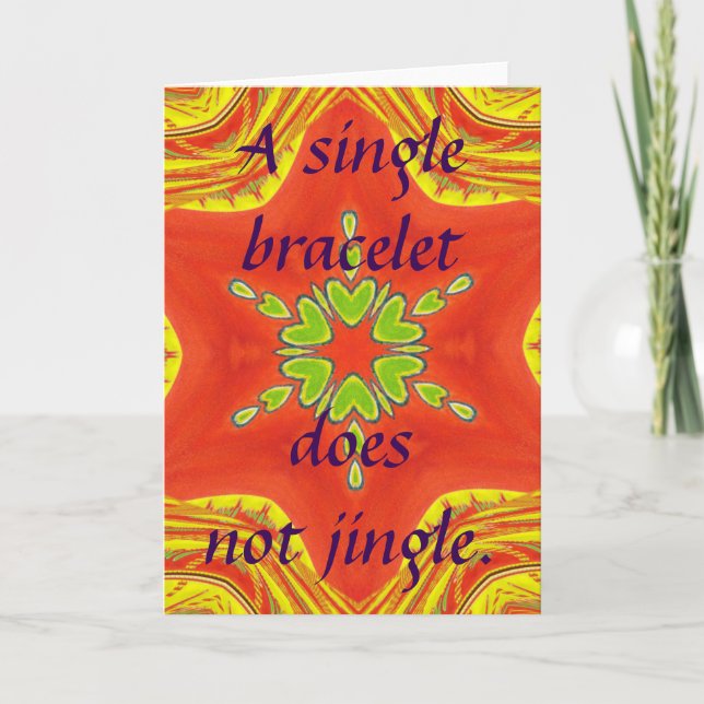 Red Guld Grönt Mandala Art Print Kort (Framsida)