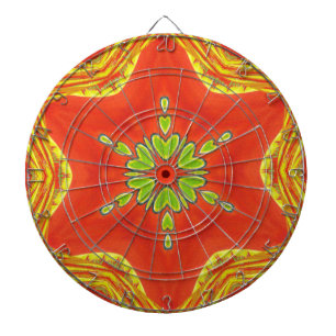 Red Guld Grönt Mandala Art Print Piltavla