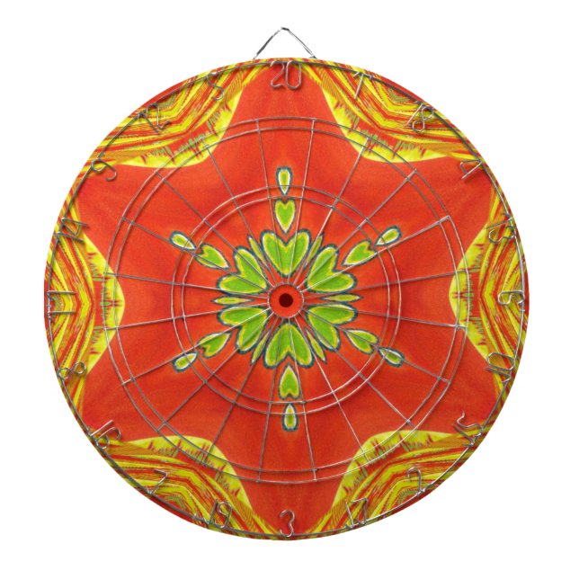 Red Guld Grönt Mandala Art Print Piltavla (Framsidan)