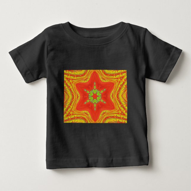 Red Guld Grönt Mandala Art Print Tröja (Framsida)